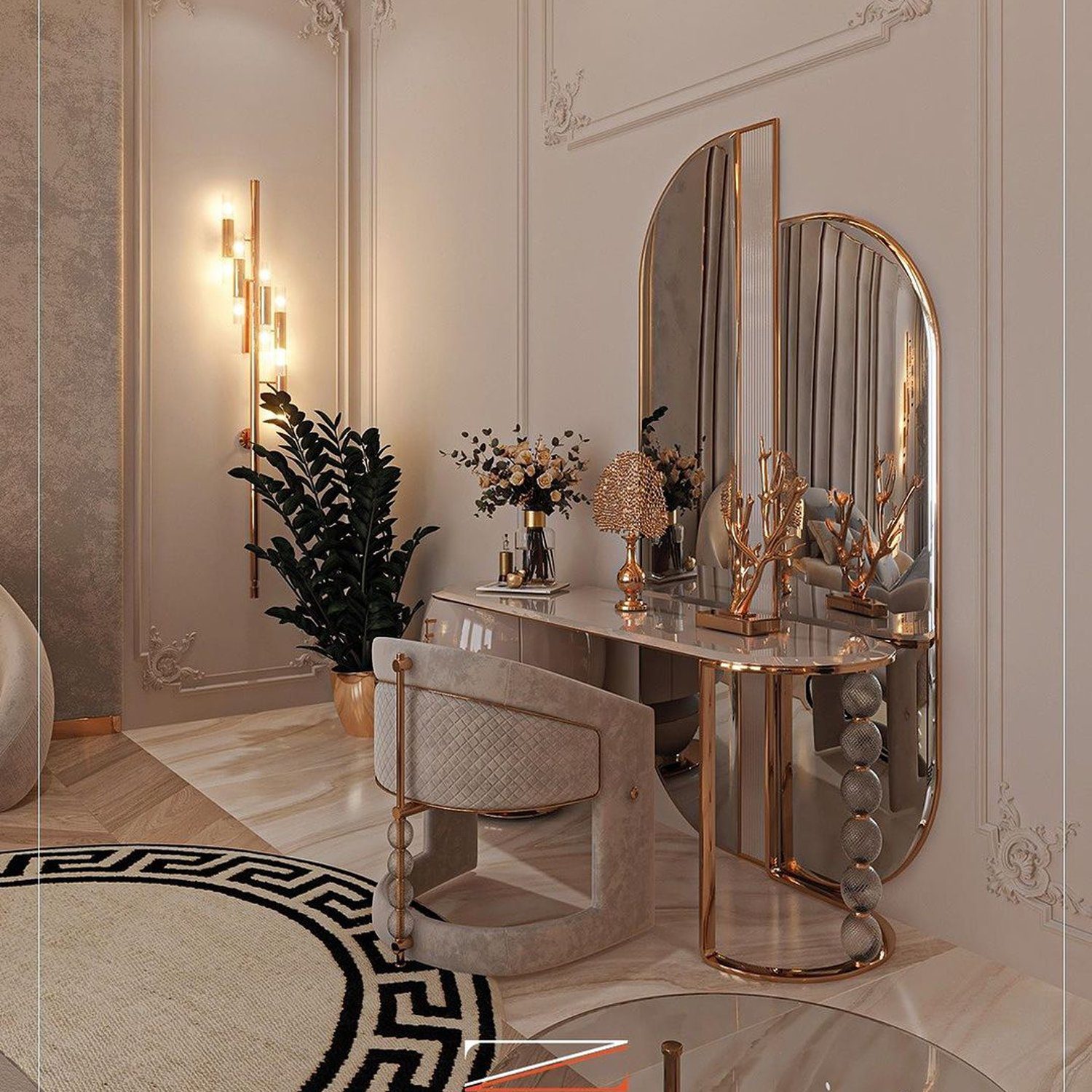 Elegant and Modern Vanity Area