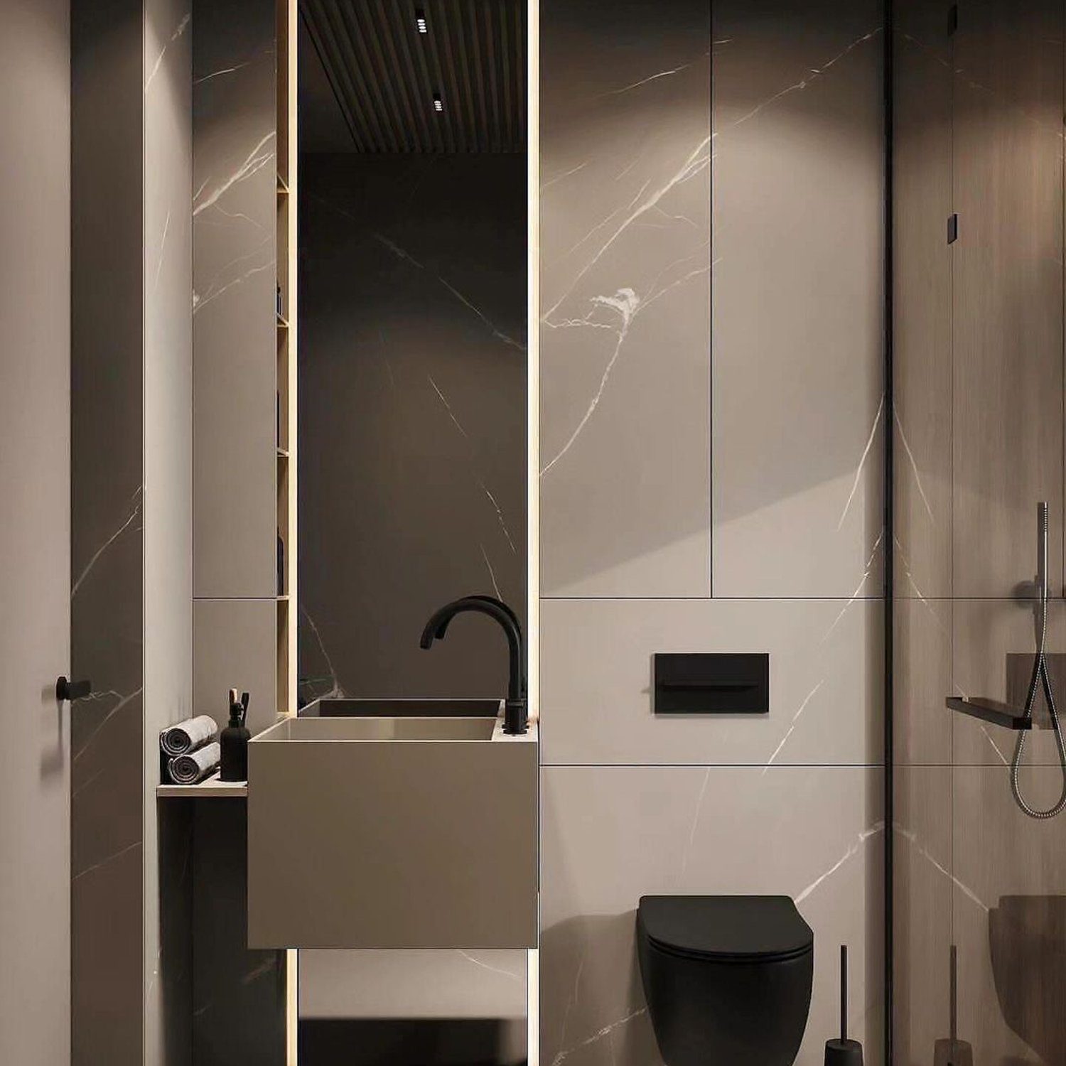 A modern and elegant bathroom design