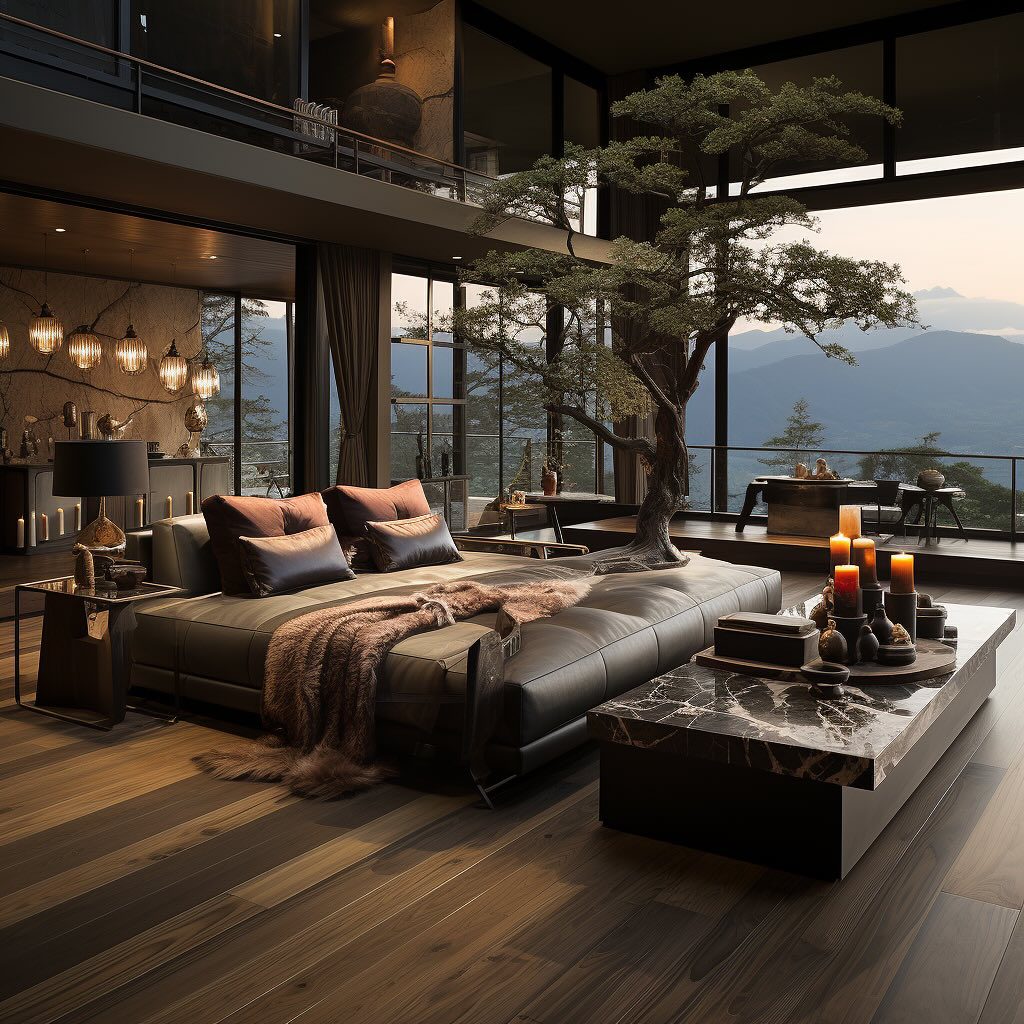 Luxurious Mountain View Bedroom