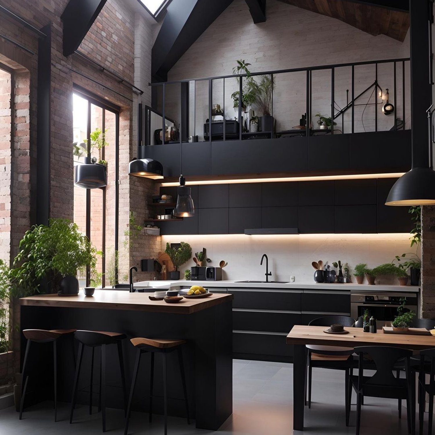 Stylish Industrial Kitchen