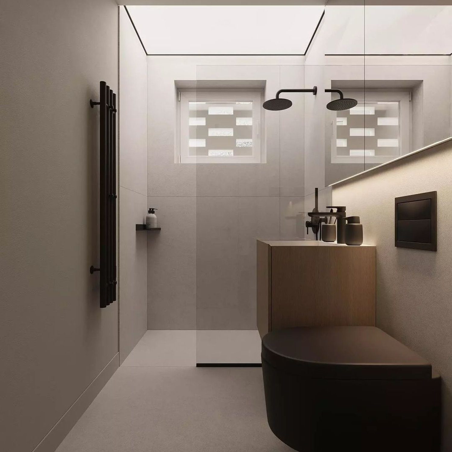 A modern bathroom design featuring sleek lines and a minimalist approach