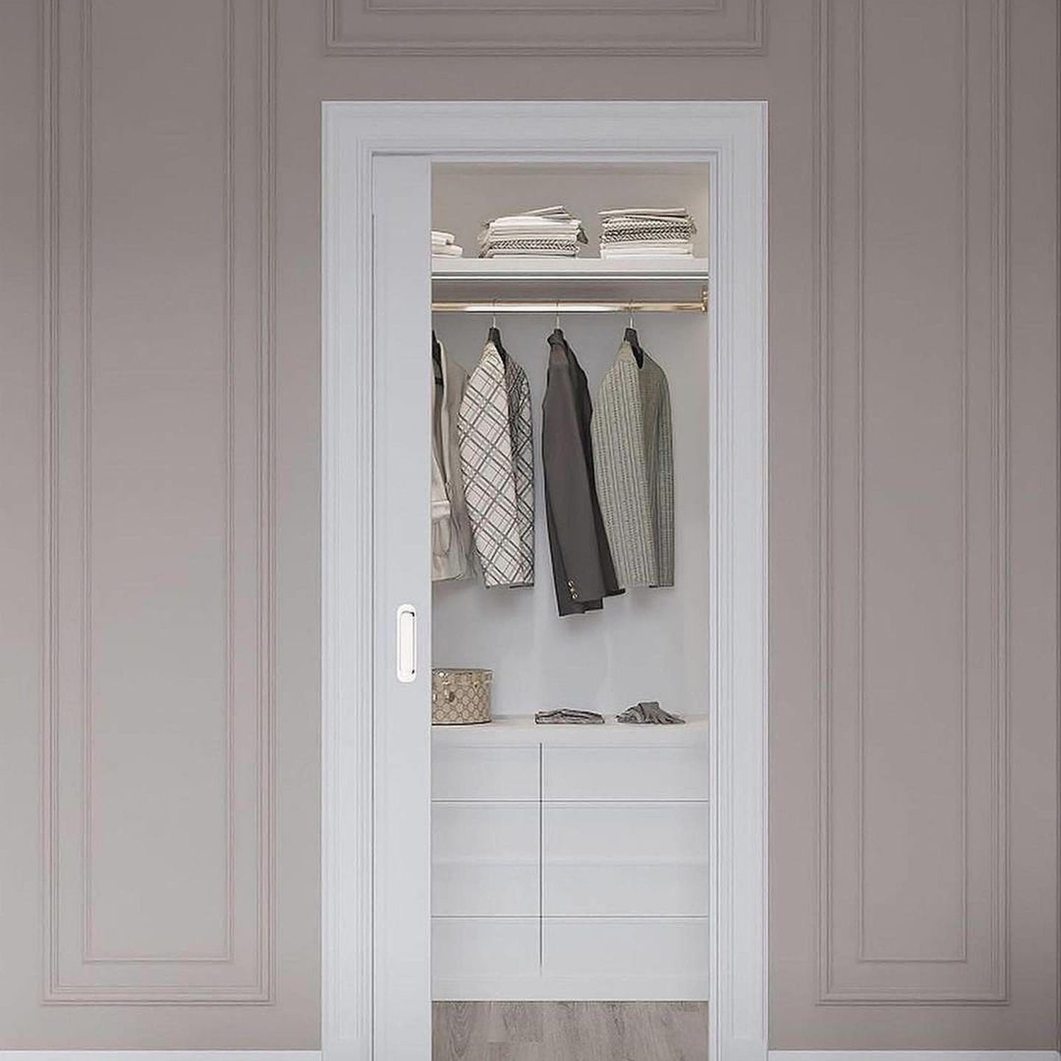 Elegantly Organized Walk-In Closet