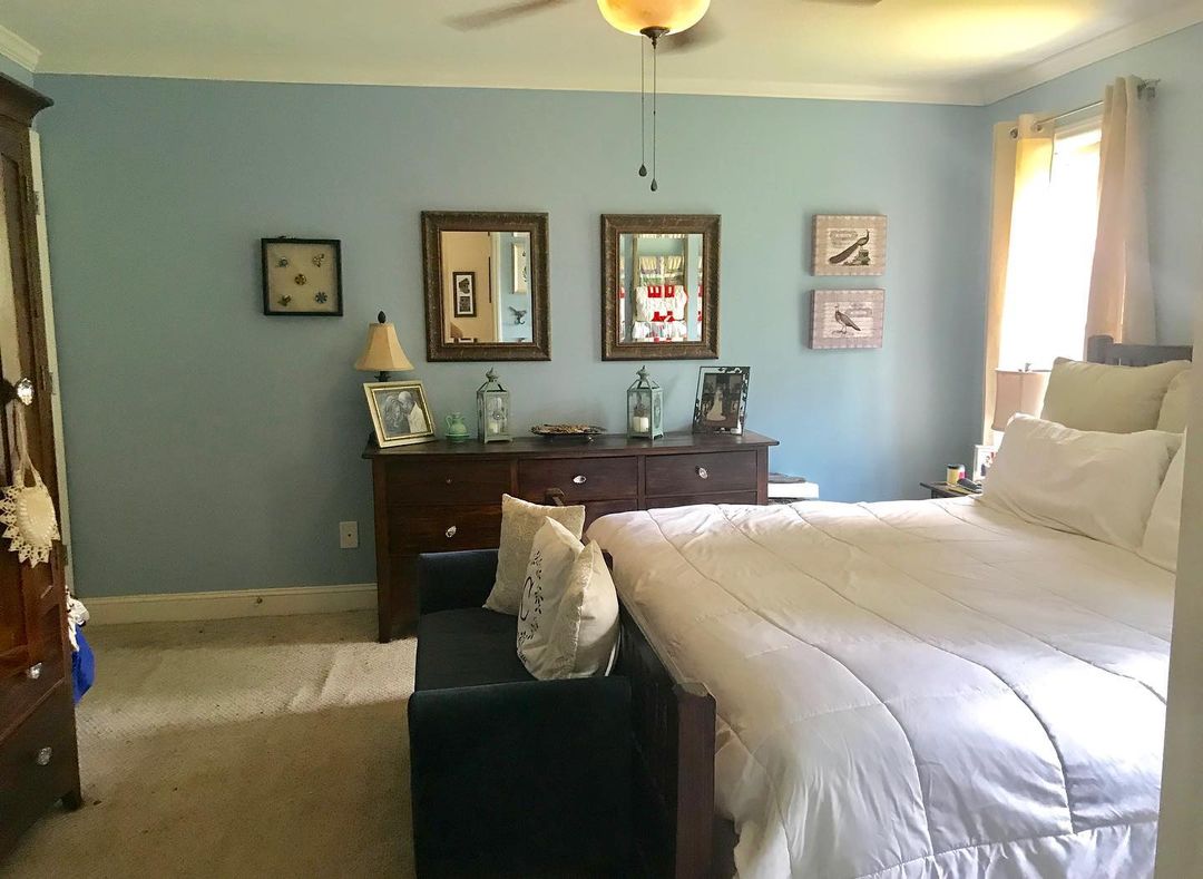 Cozy bedroom with tasteful decor and natural light