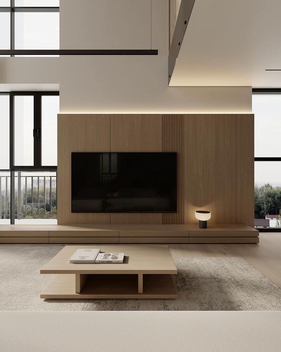 A minimalist living room with modern design