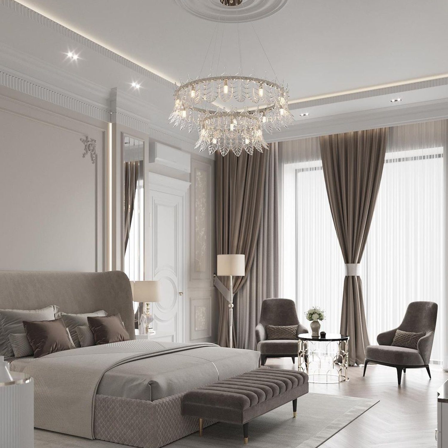 Elegant bedroom design with luxurious touches