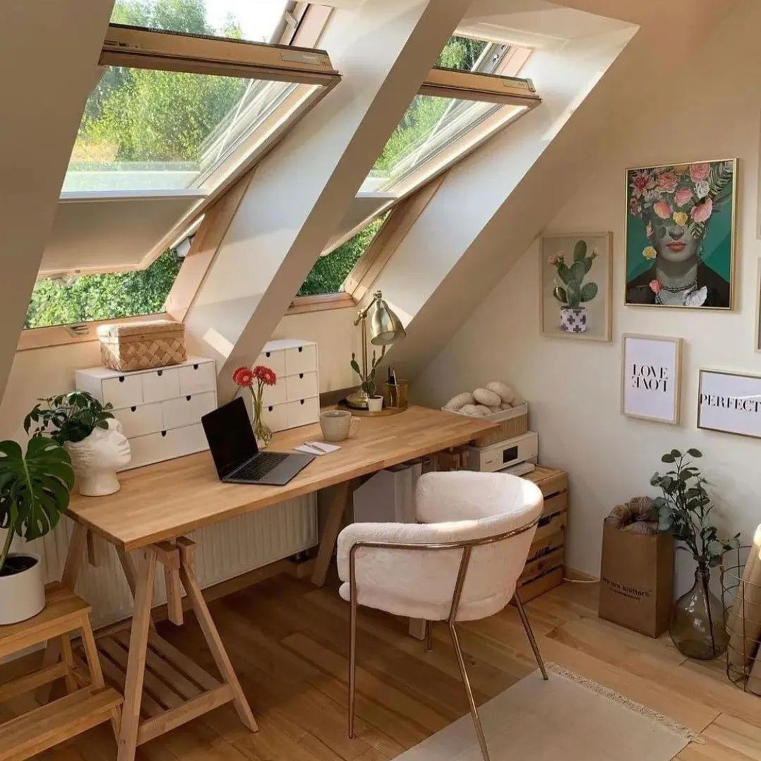 Cozy Attic Home Office Space