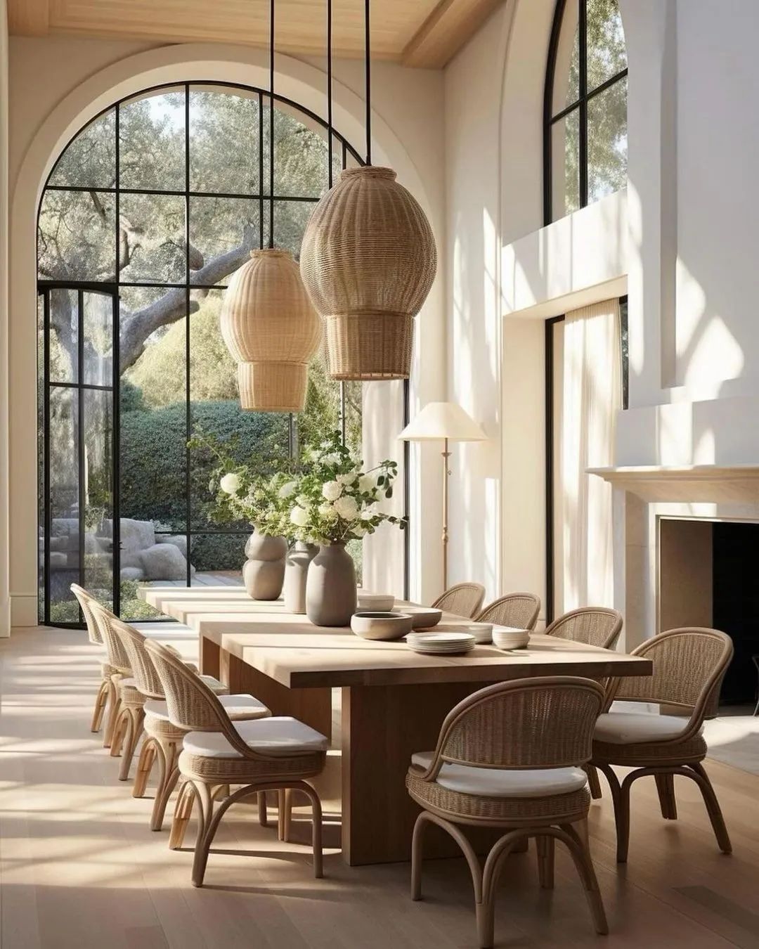 A sophisticated dining room setting