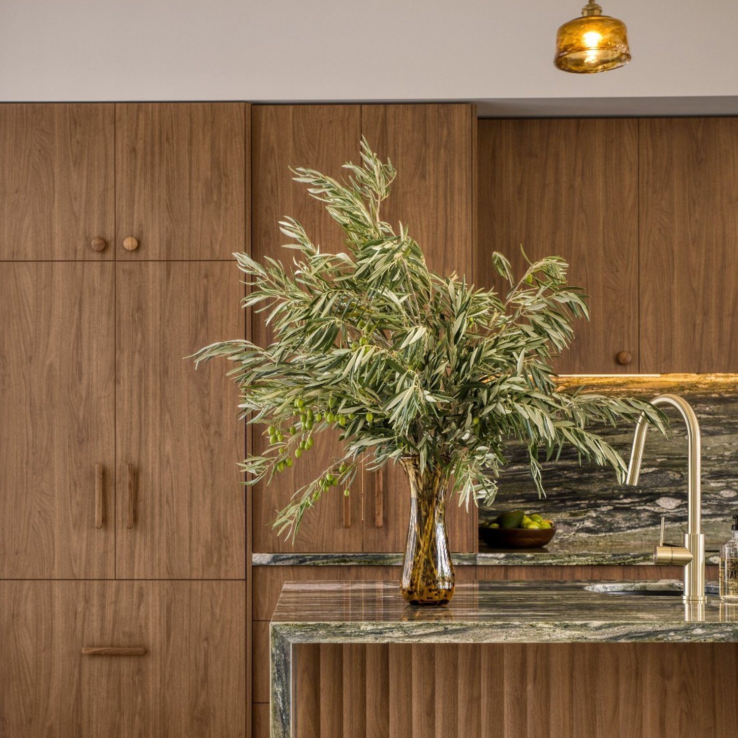 Elegant wooden kitchen details