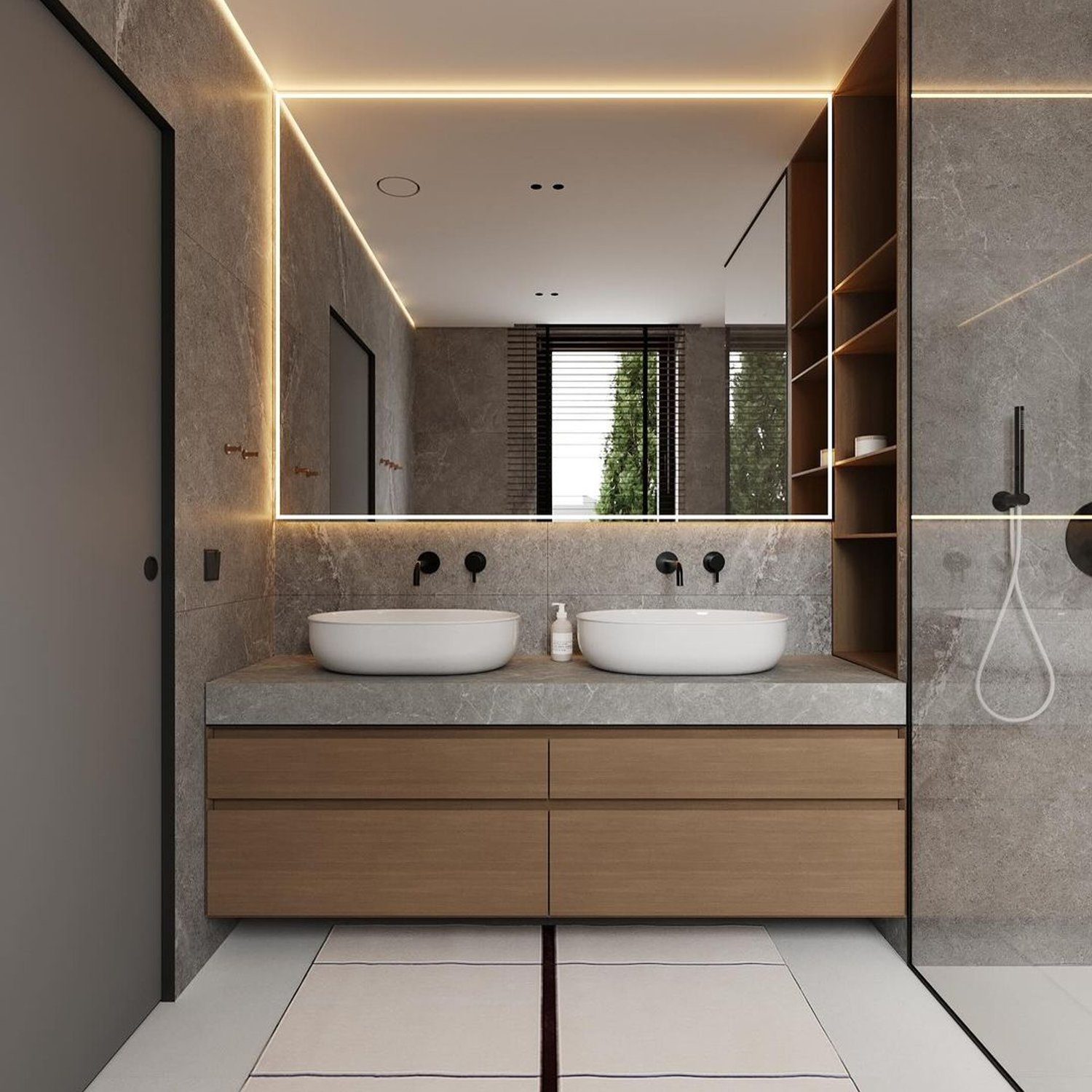 Modern bathroom with elegant design