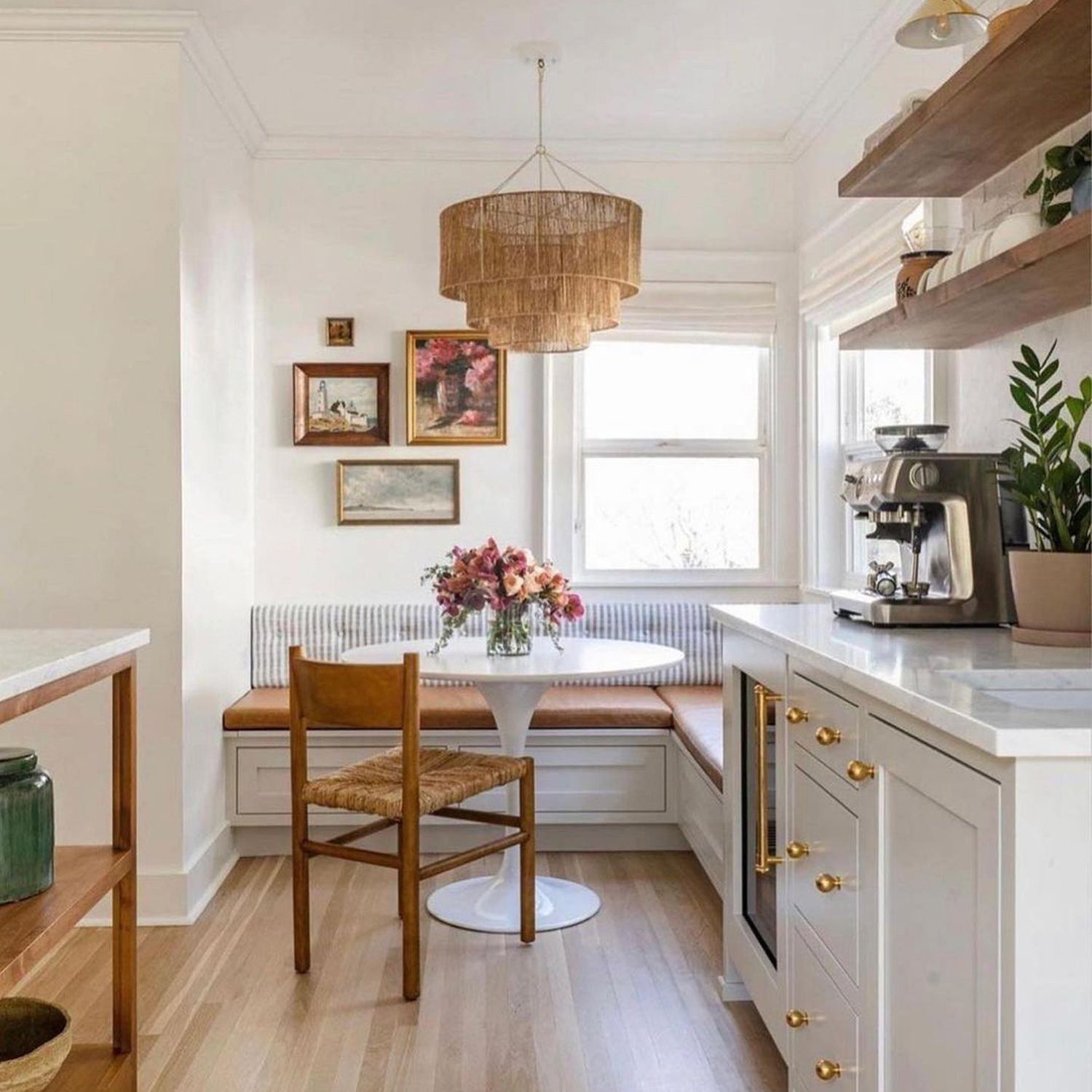 Elegant small kitchen nook with natural light