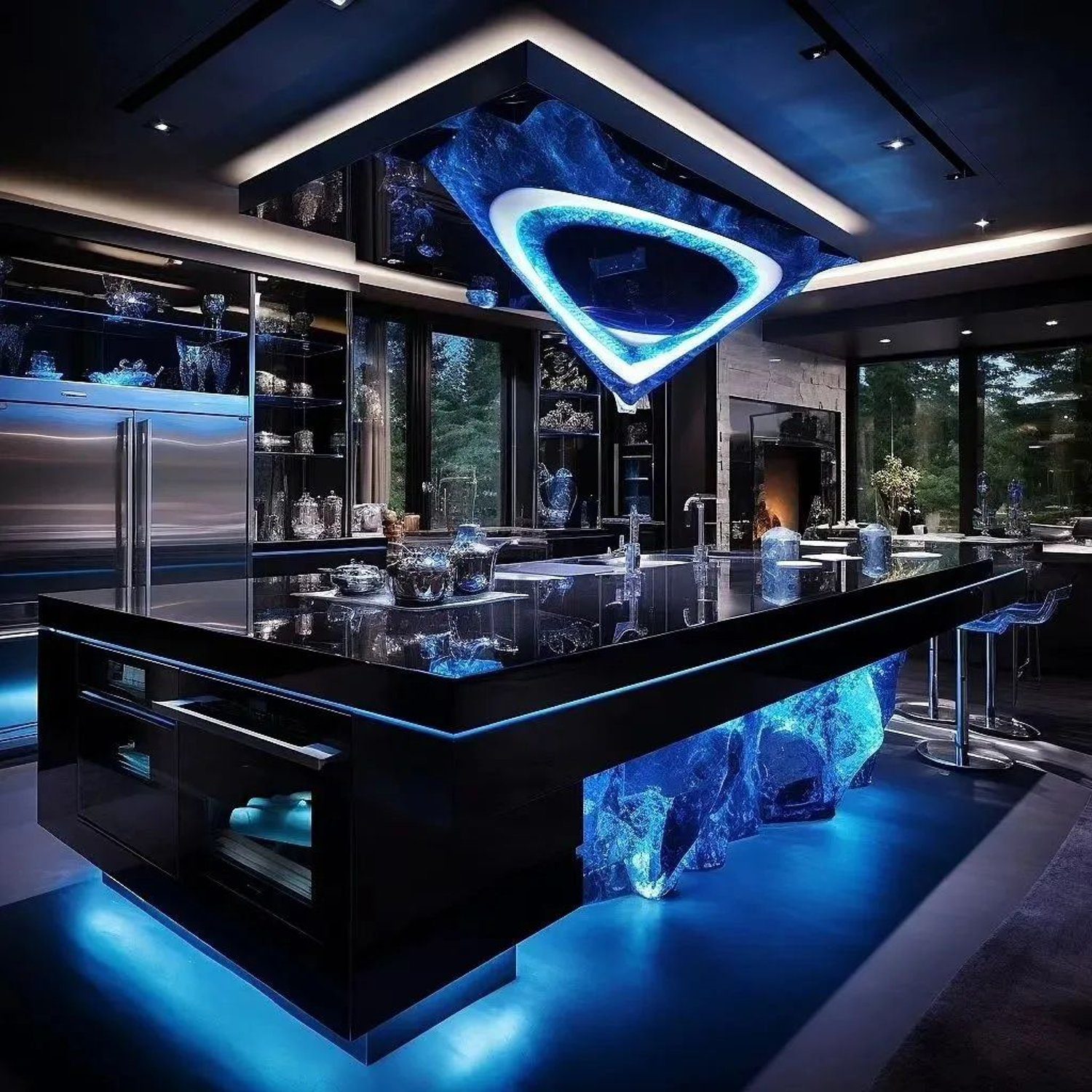 An ultra-modern kitchen