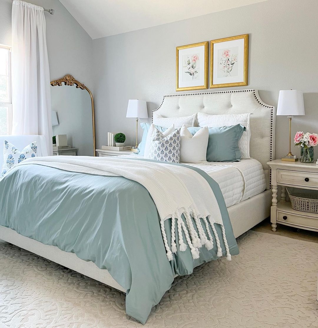 A serene and well-appointed bedroom with tasteful decor