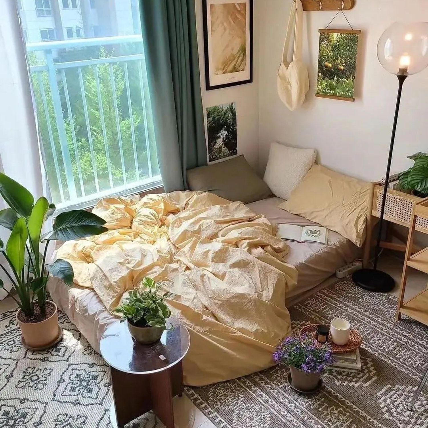 Cozy bedroom with natural light