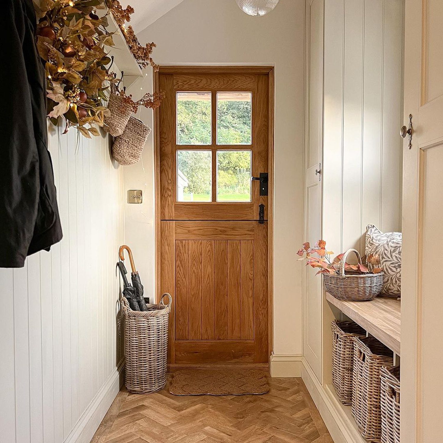 A quaint entryway that boasts a warm, welcoming ambiance