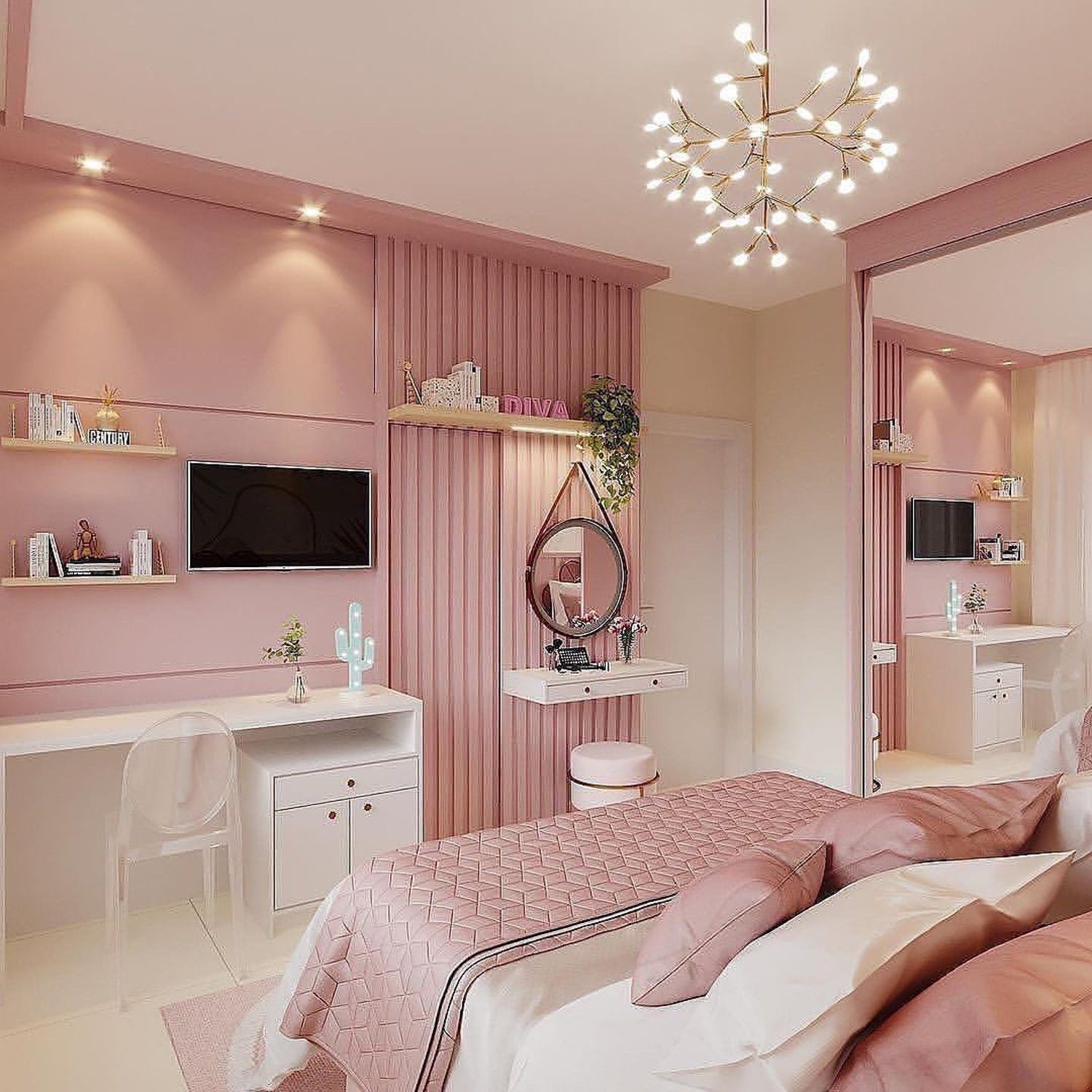 Elegant Pink Bedroom