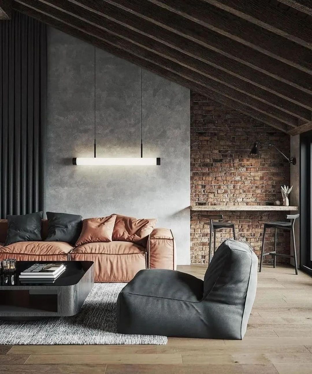 Modern Industrial Living Room