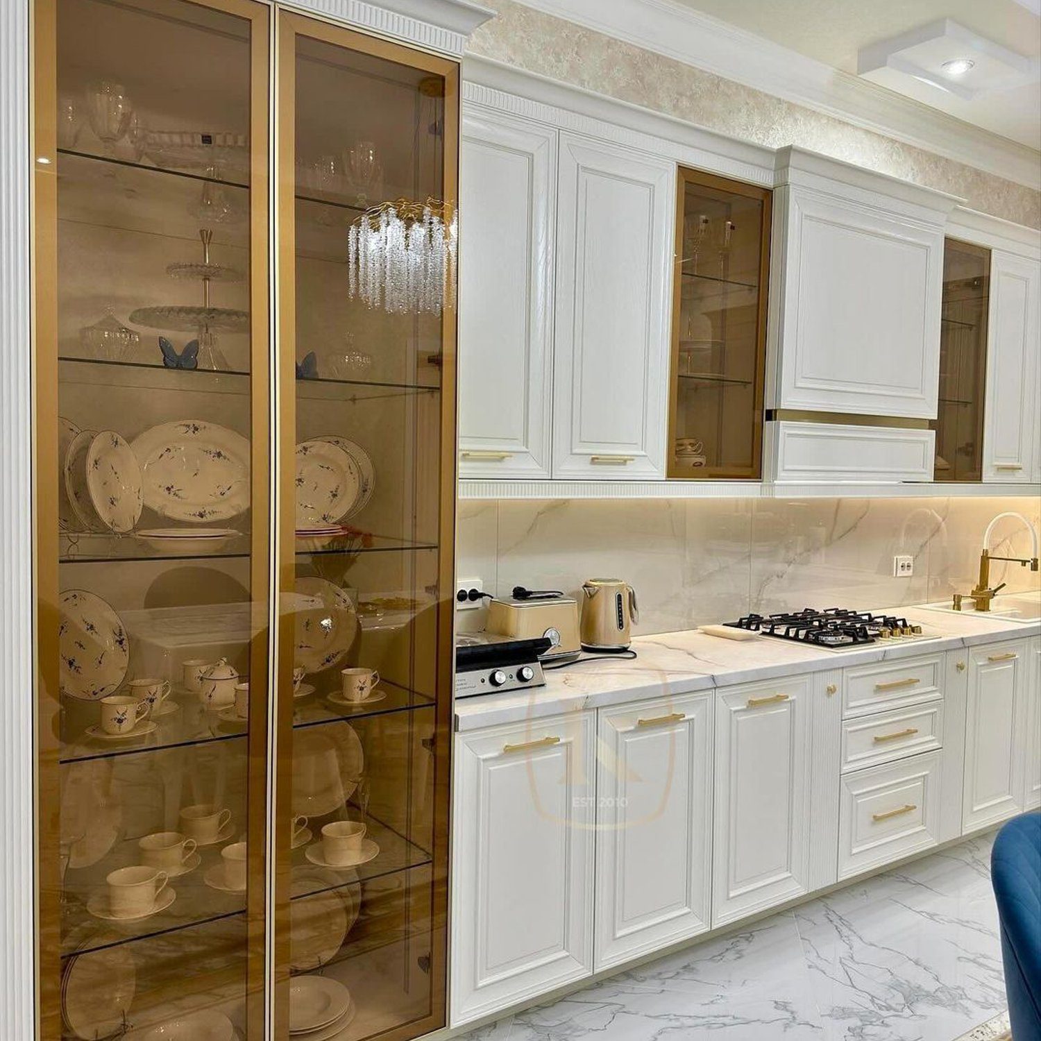 Elegant kitchen featuring a classic design