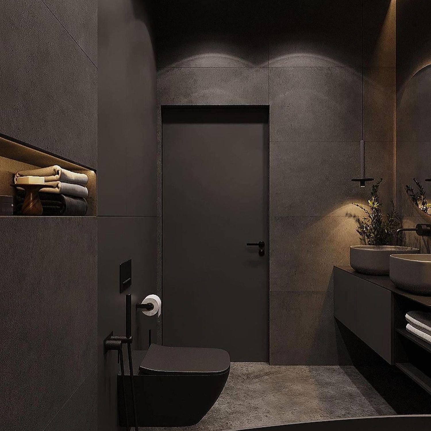 Modern Dark Tone Bathroom