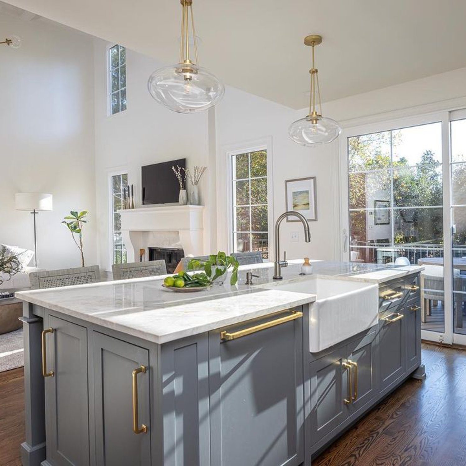 A bright contemporary kitchen with clean lines and modern fixtures