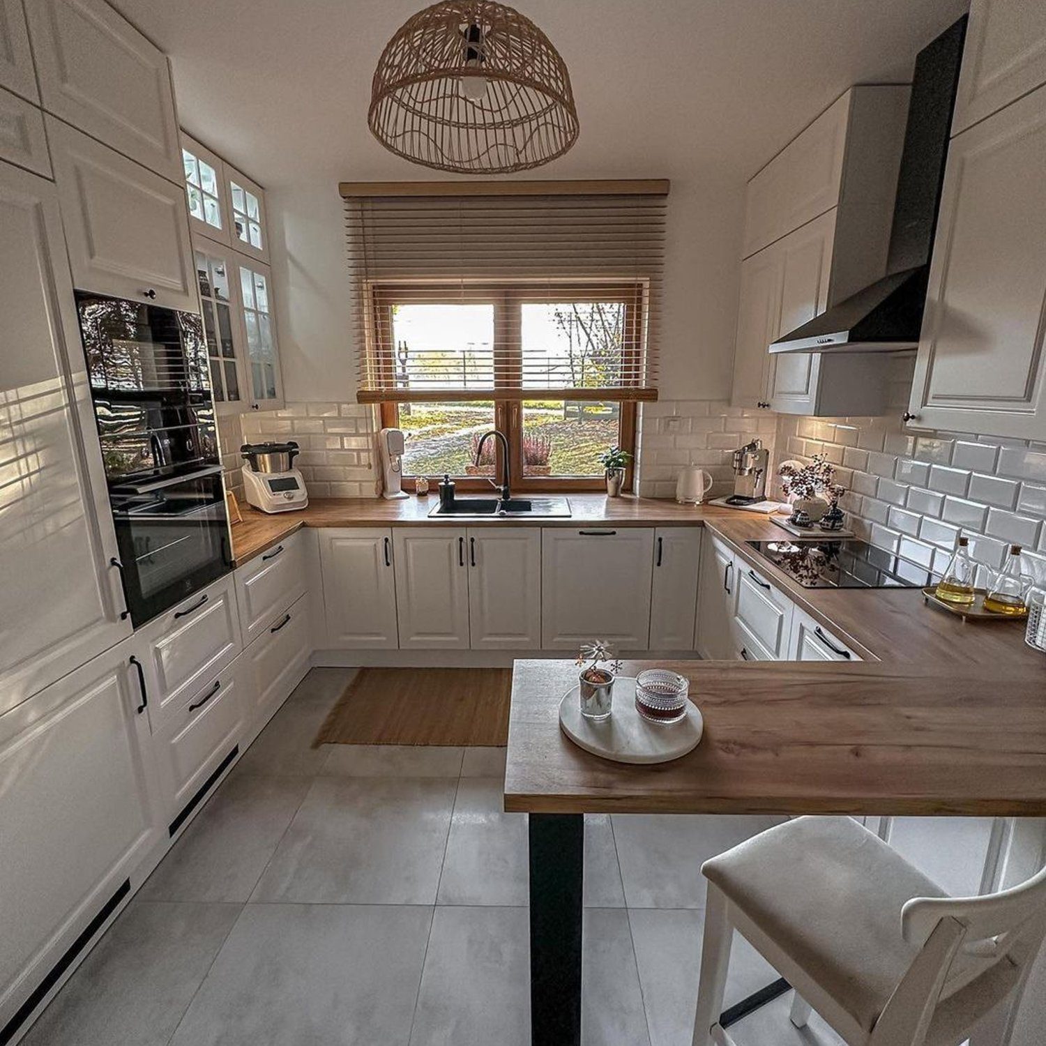 A modern kitchen with natural light