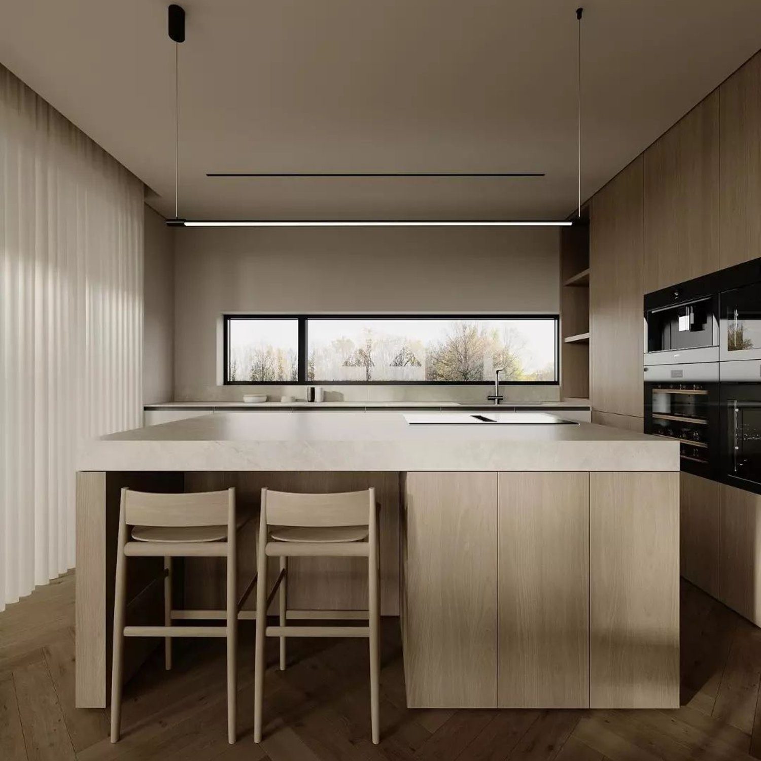 Modern kitchen with a minimalist design