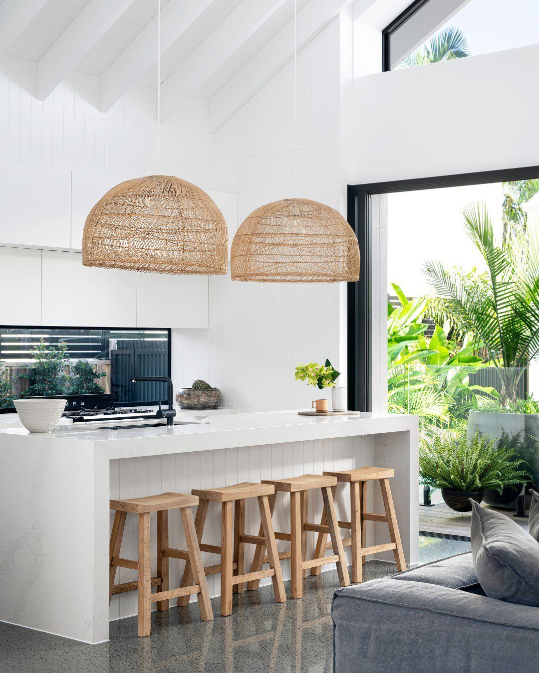 Modern kitchen with natural light