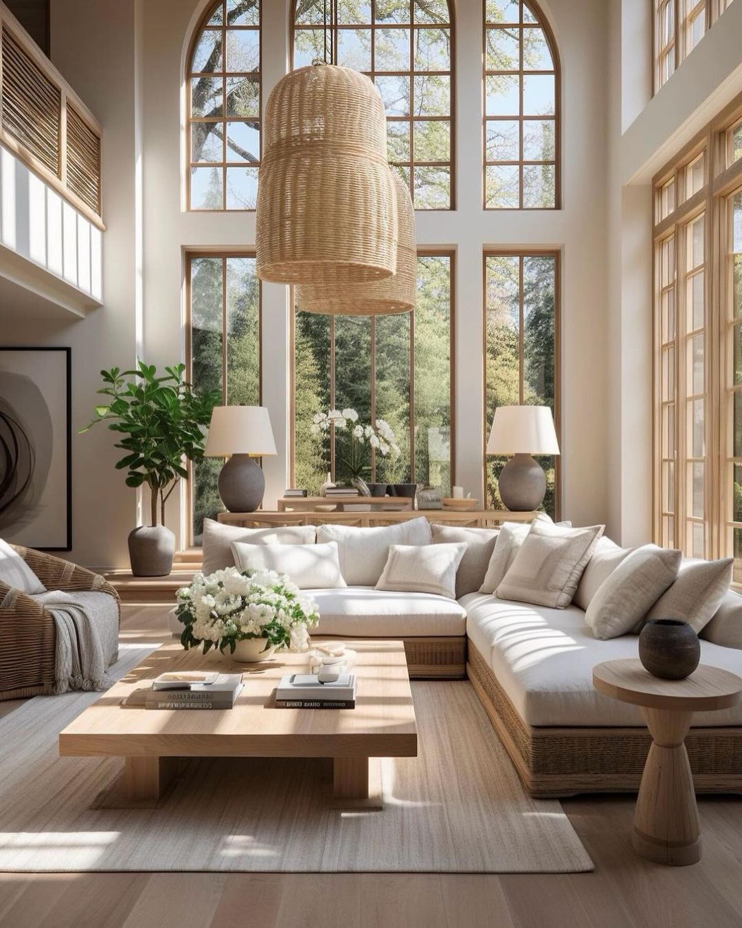 Contemporary Living Room with Natural Light