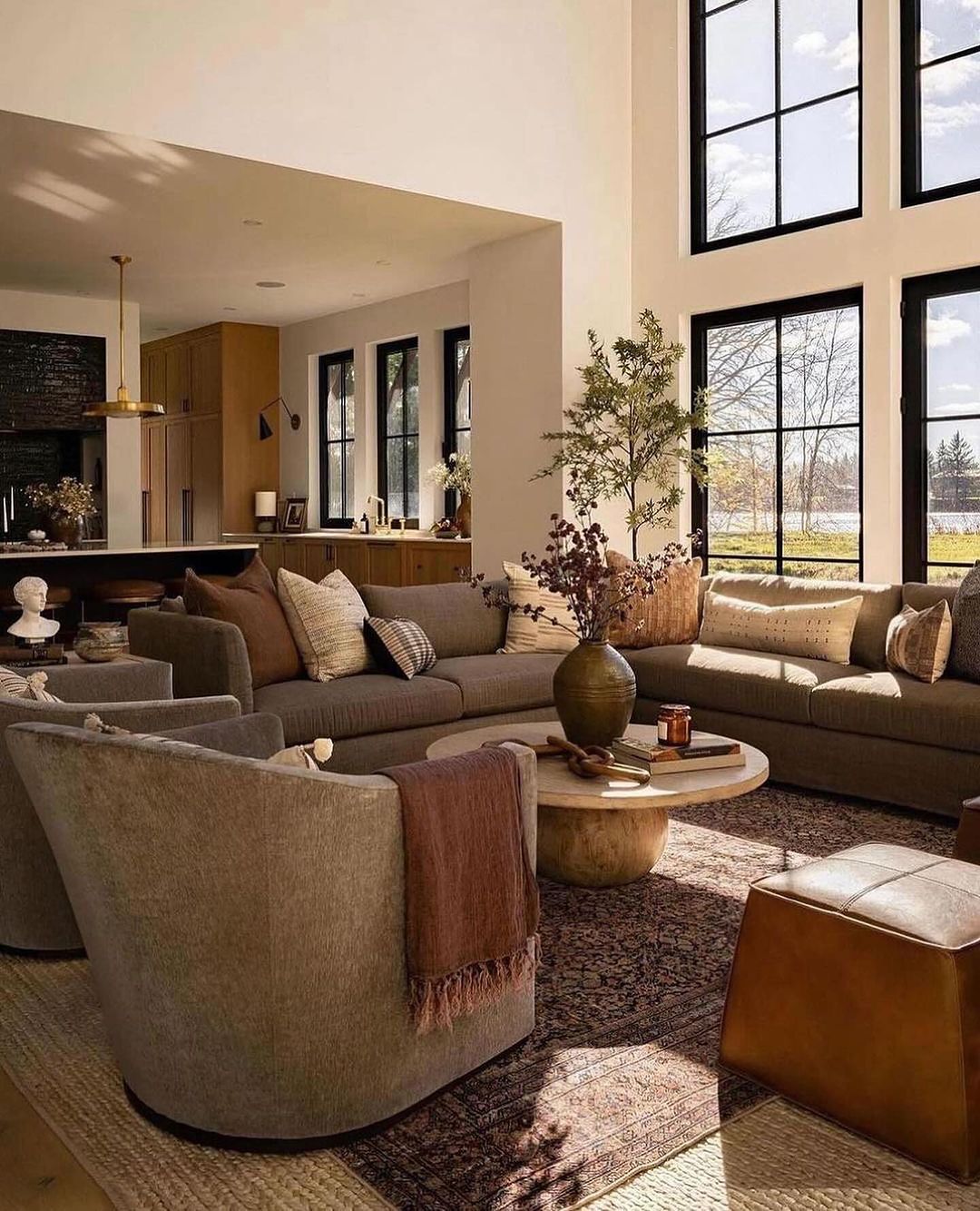 Warm and Inviting Living Room with Natural Light