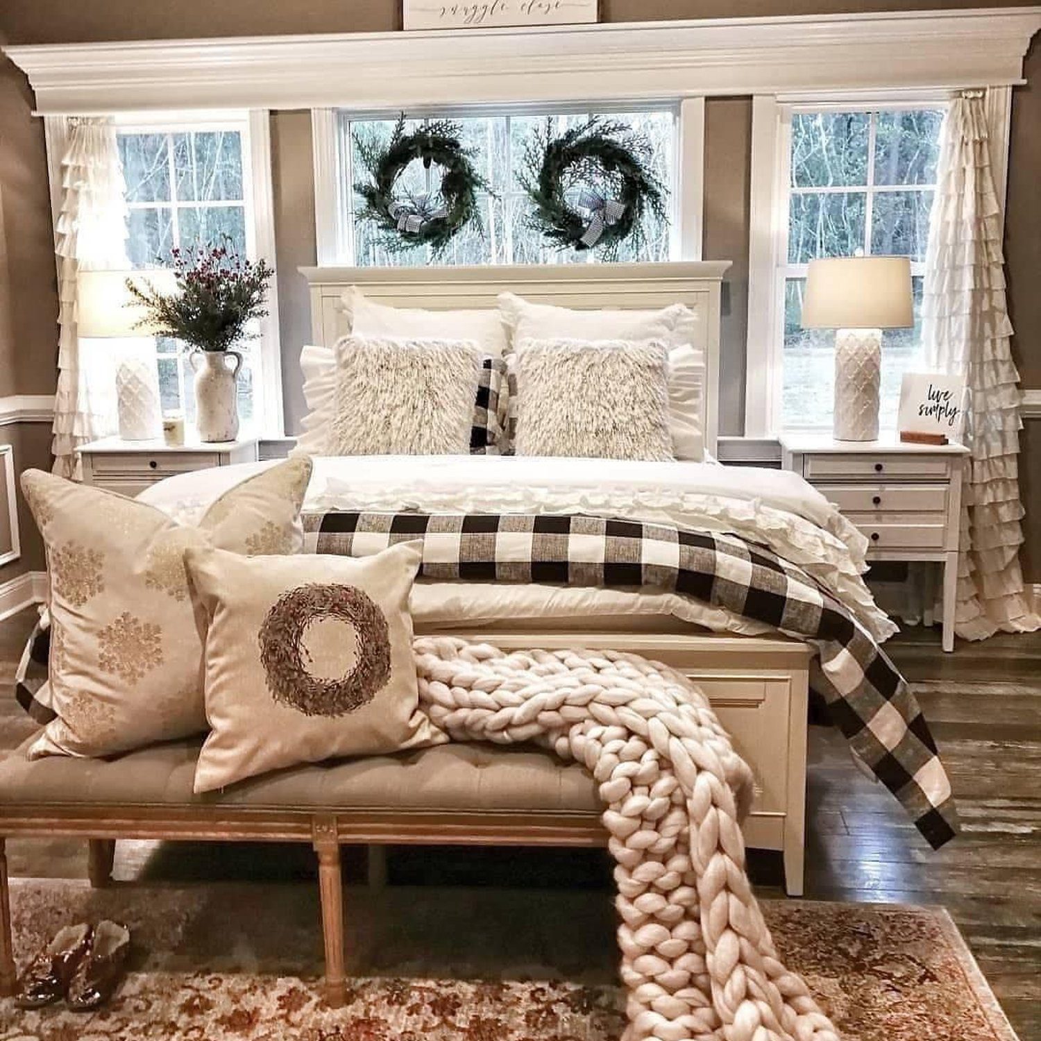 Cozy bedroom with elegant decor