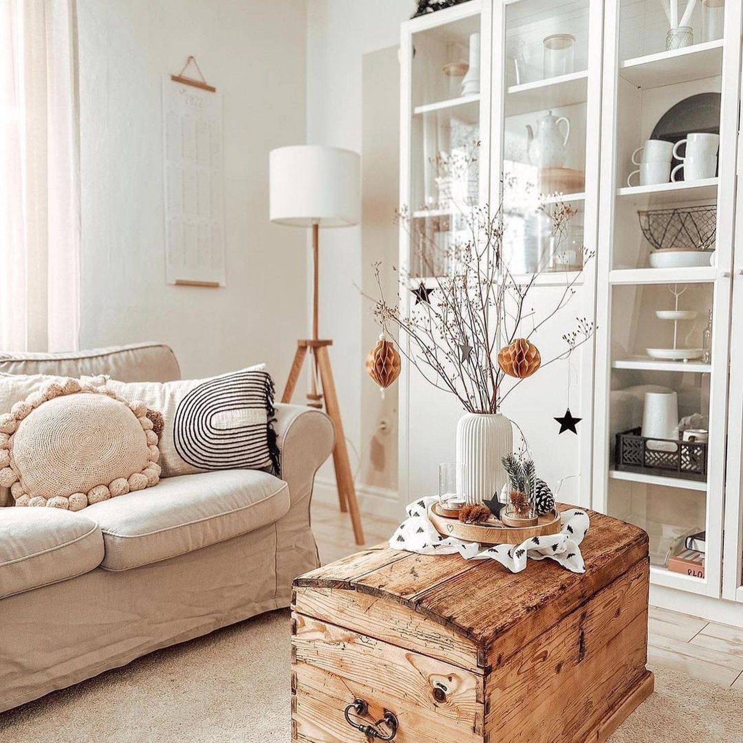 Cozy living room with a touch of rustic charm