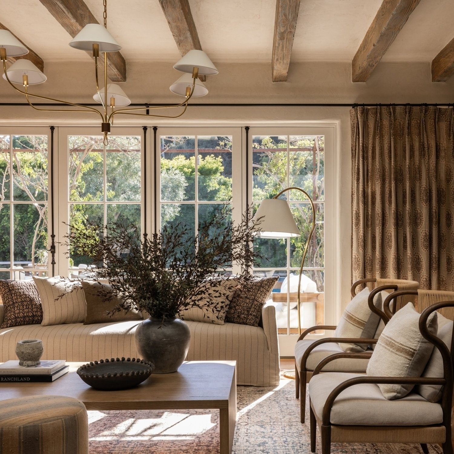 Cozy living room with natural light