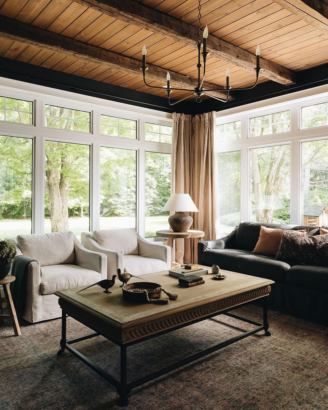 Cozy living room with natural light