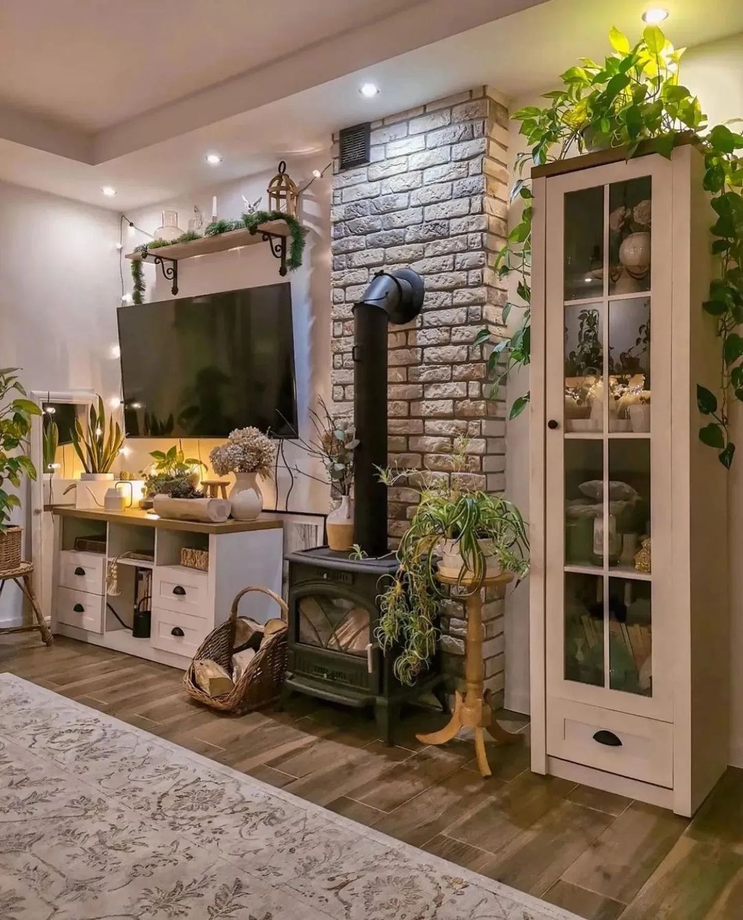 Cozy living room with a rustic touch