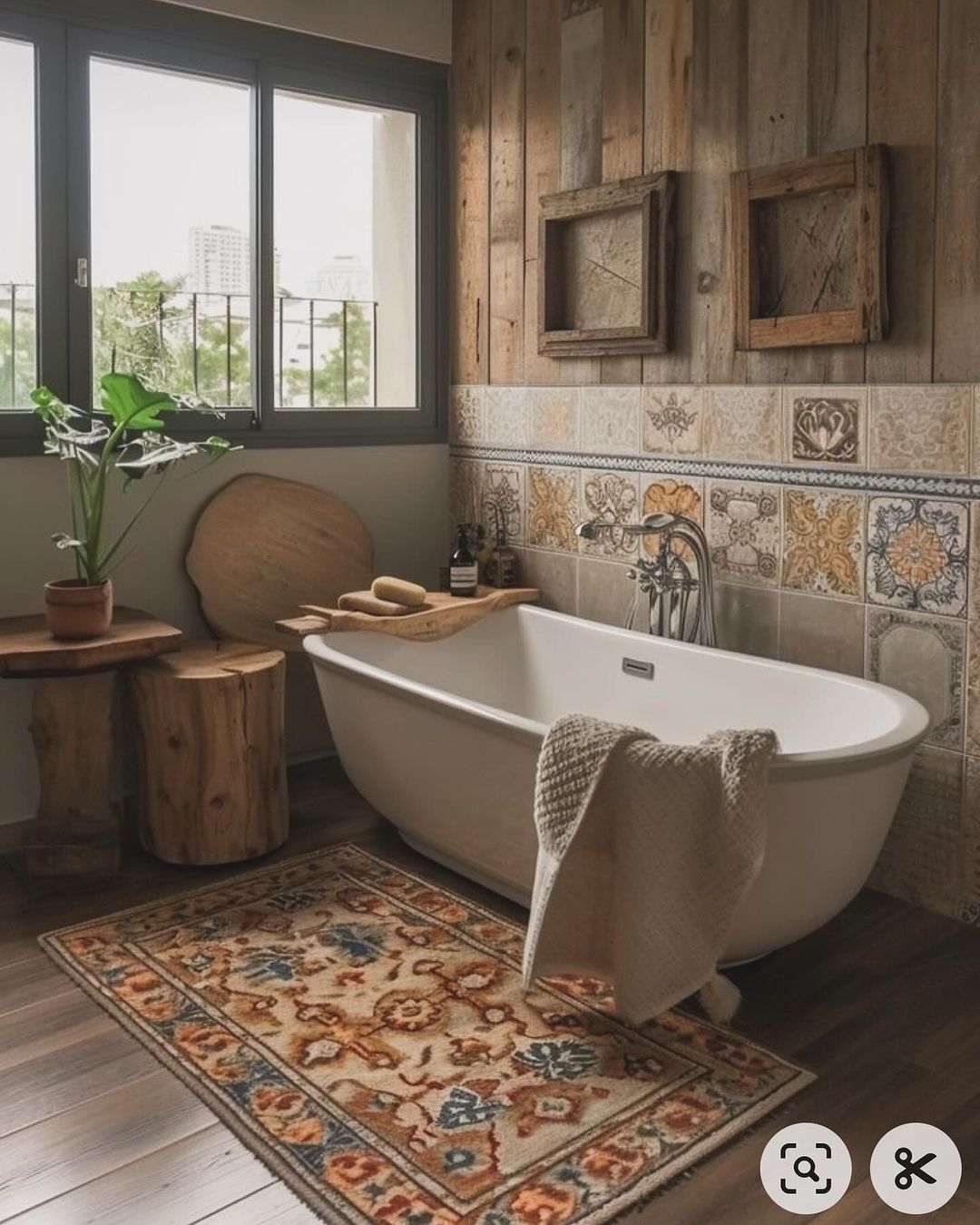 Rustic Charm in a Modern Bathroom