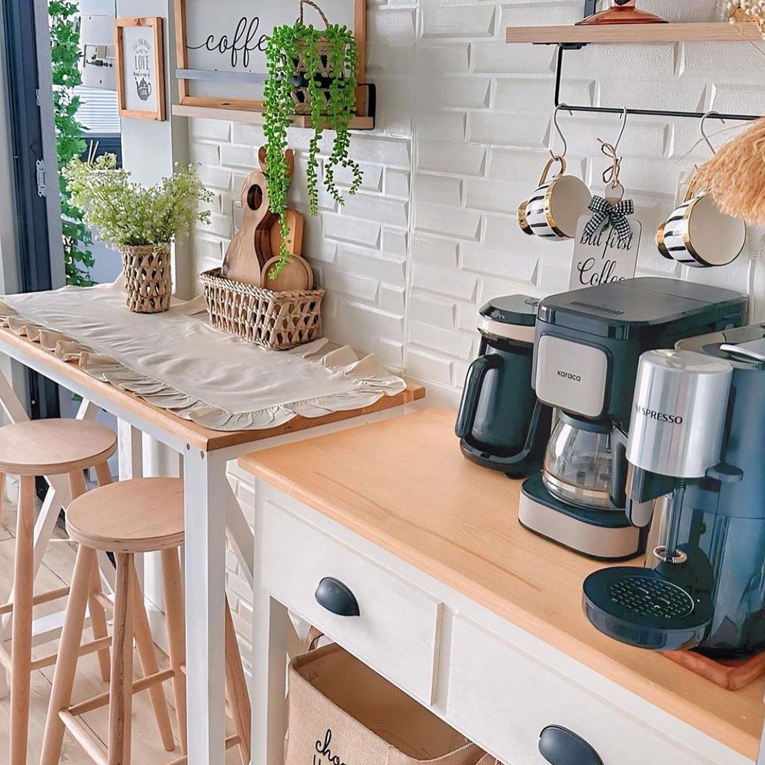 Cozy Coffee Corner with Modern Appliances