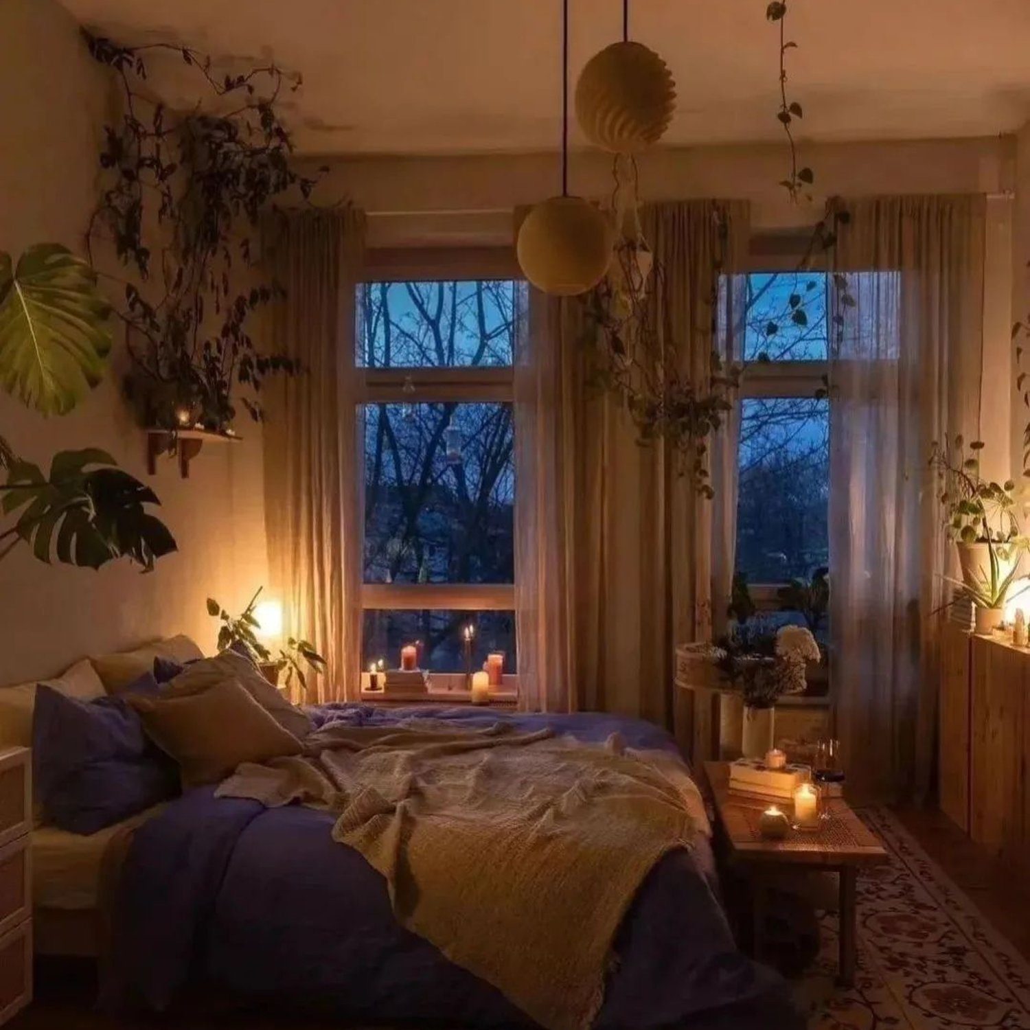 Cozy Bedroom with Ambient Lighting