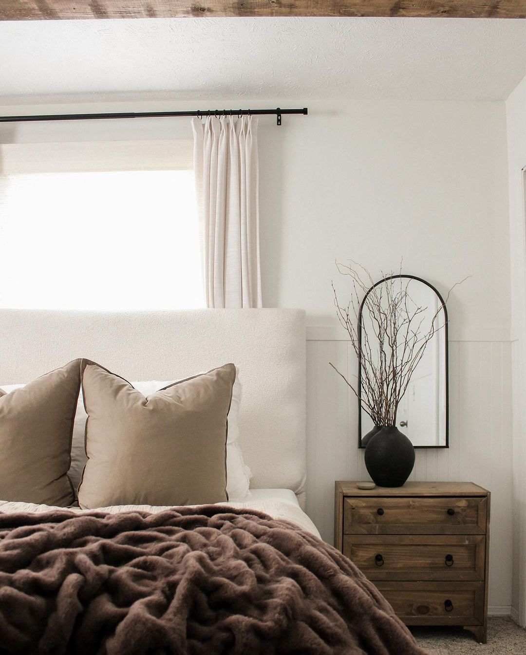 Cozy bedroom with natural light