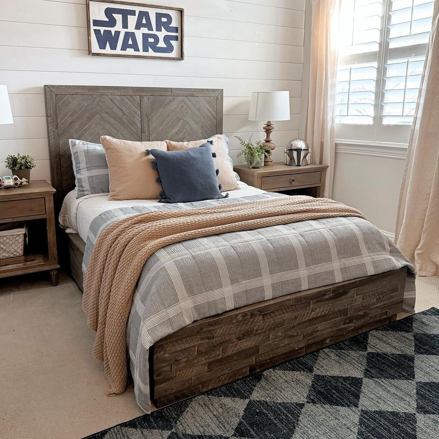 Cozy bedroom with a Star Wars theme