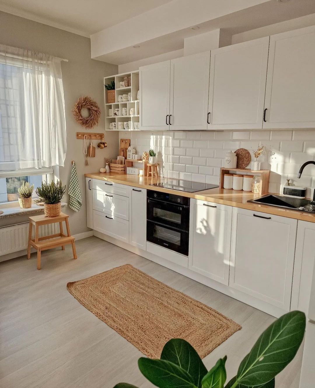 Warm and inviting kitchen with natural light