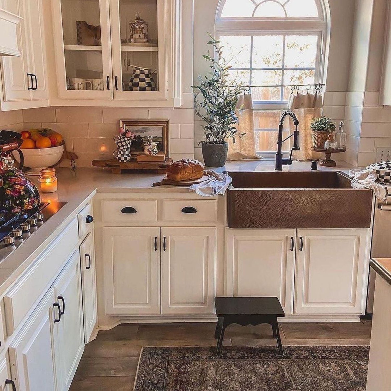 Cozy and inviting kitchen with natural light and rustic accents