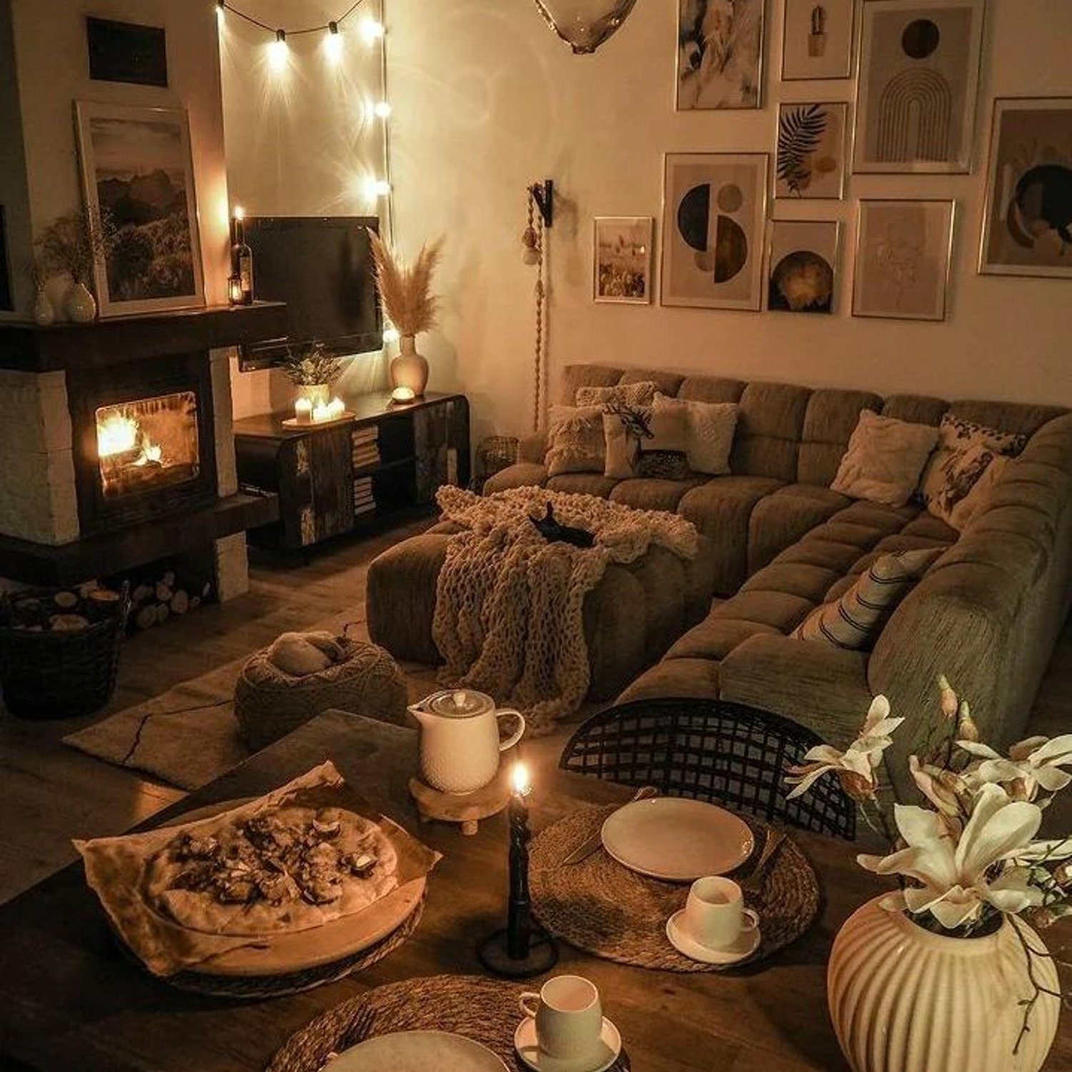 Cozy living room with a warm atmosphere