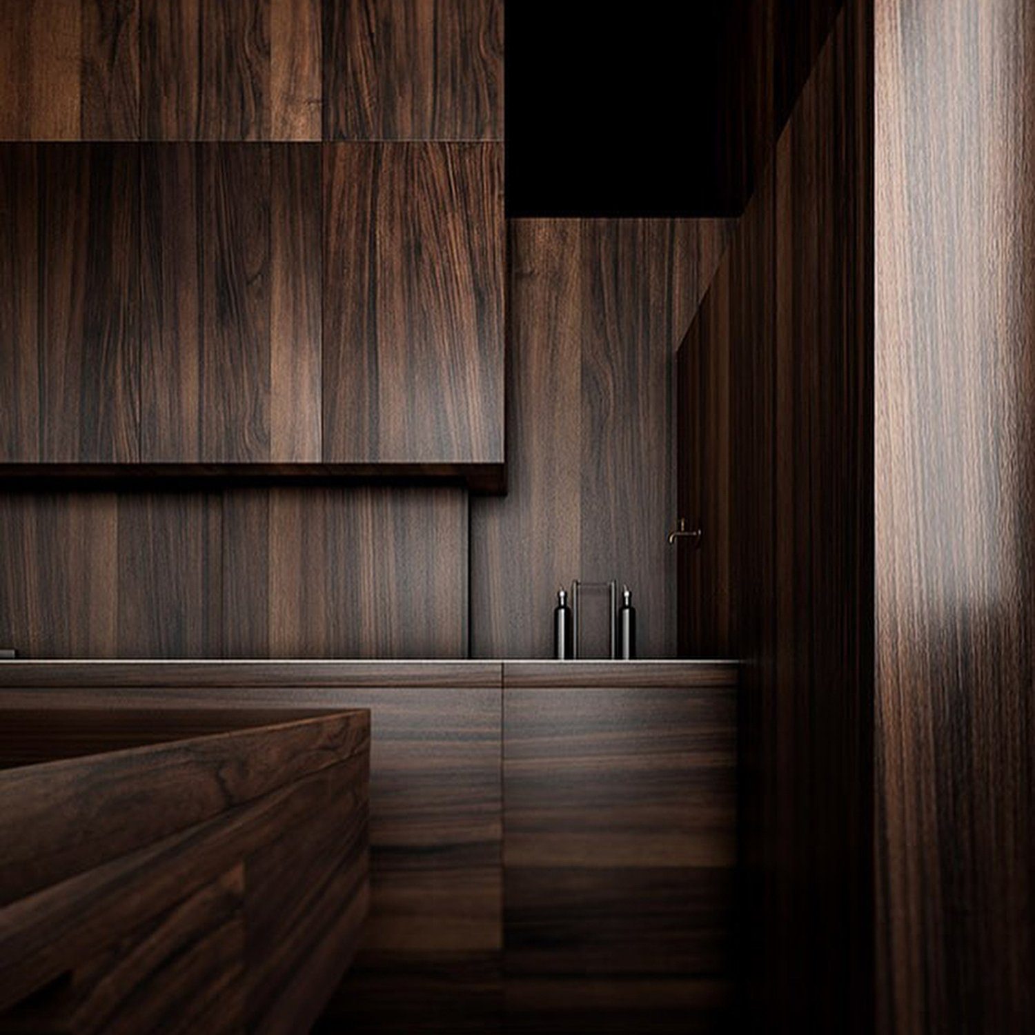 Elegant wooden bathroom design