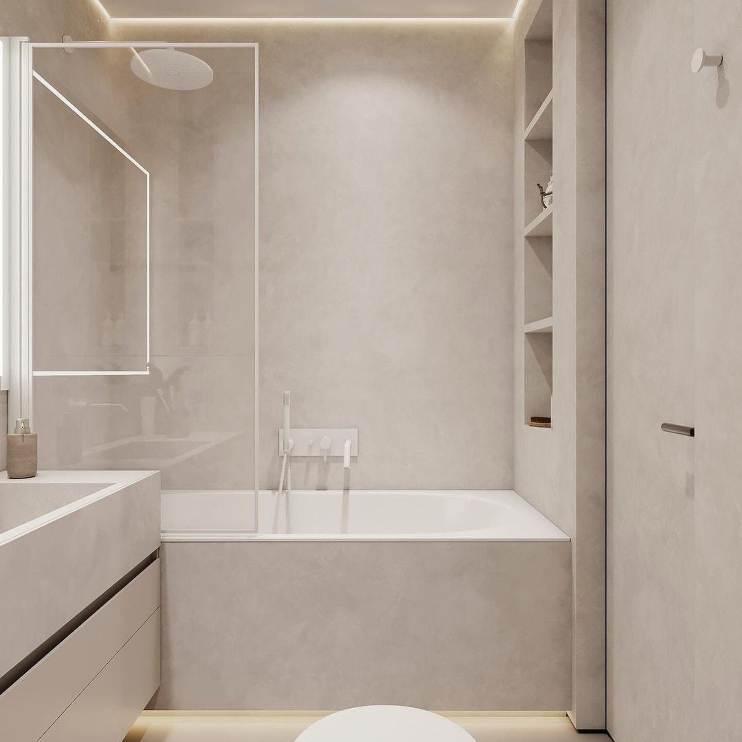 Modern minimalist bathroom design