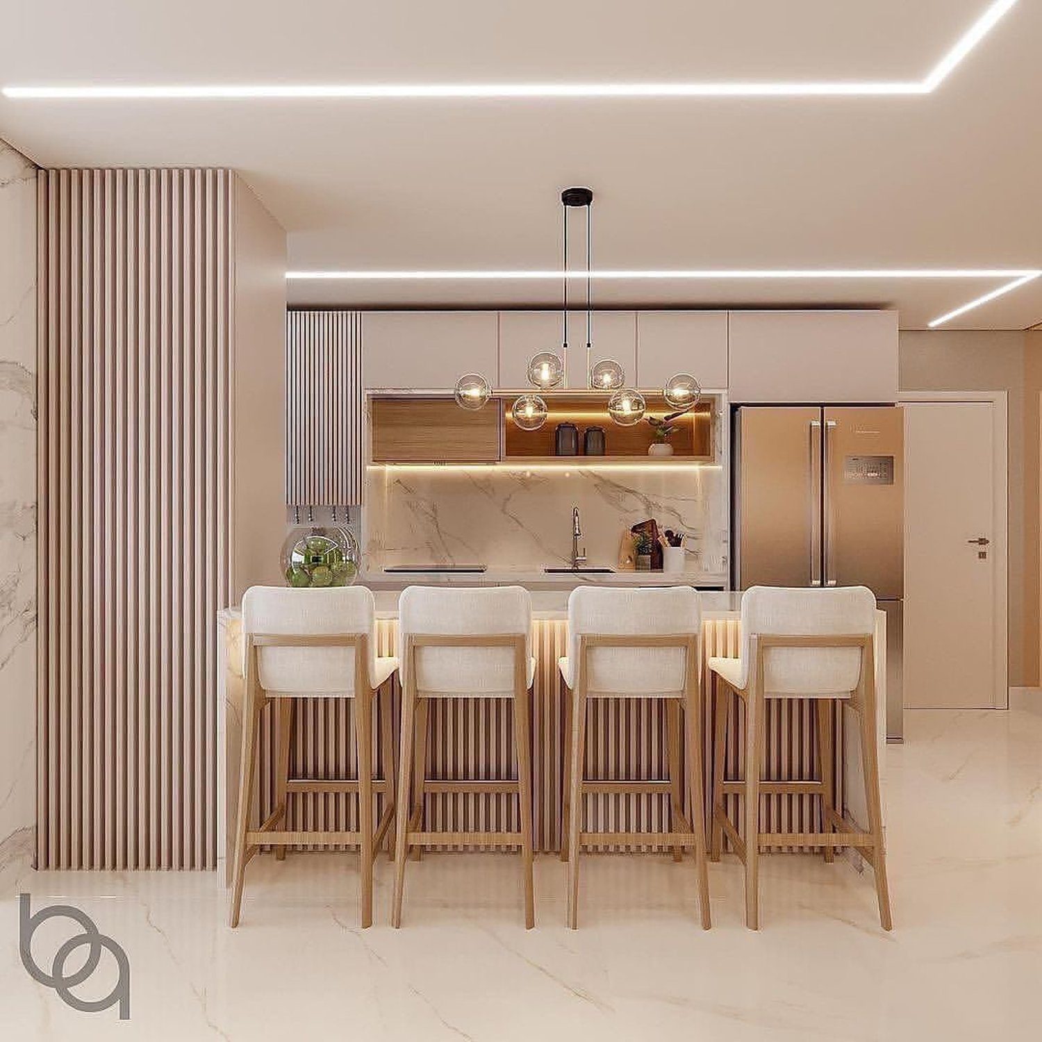 Elegant and modern kitchen with a minimalist design