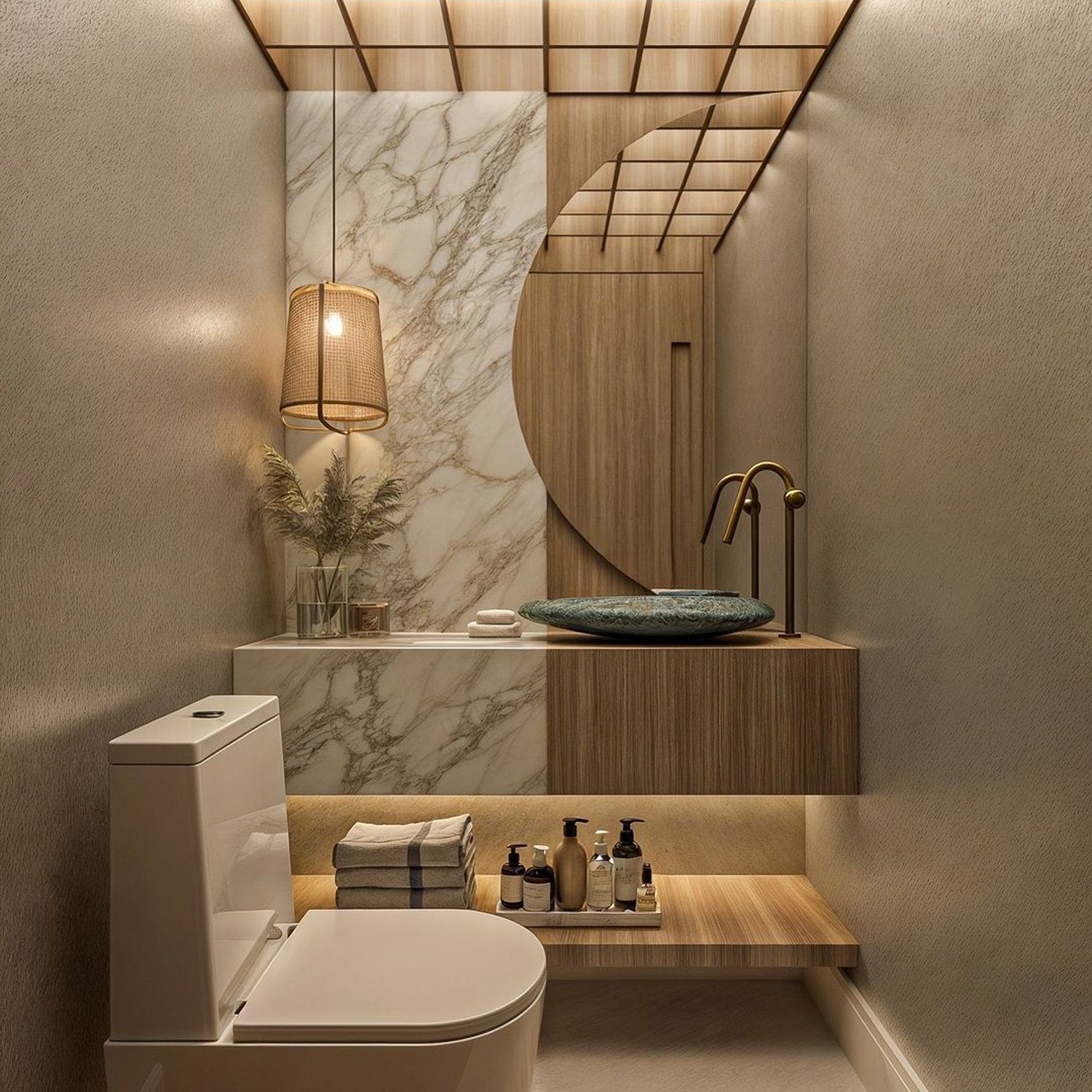 A modern and elegant bathroom