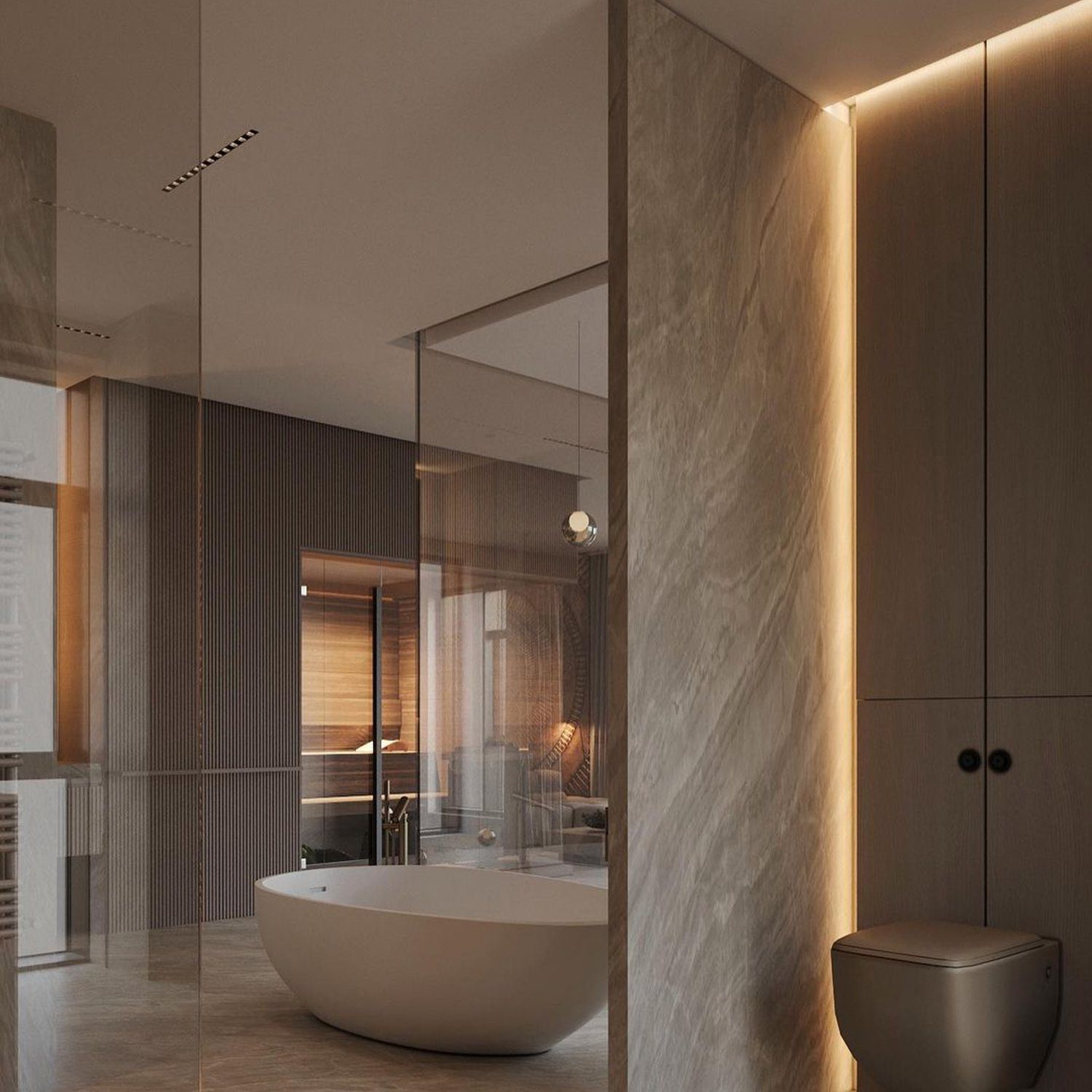 A sophisticated and modern bathroom design