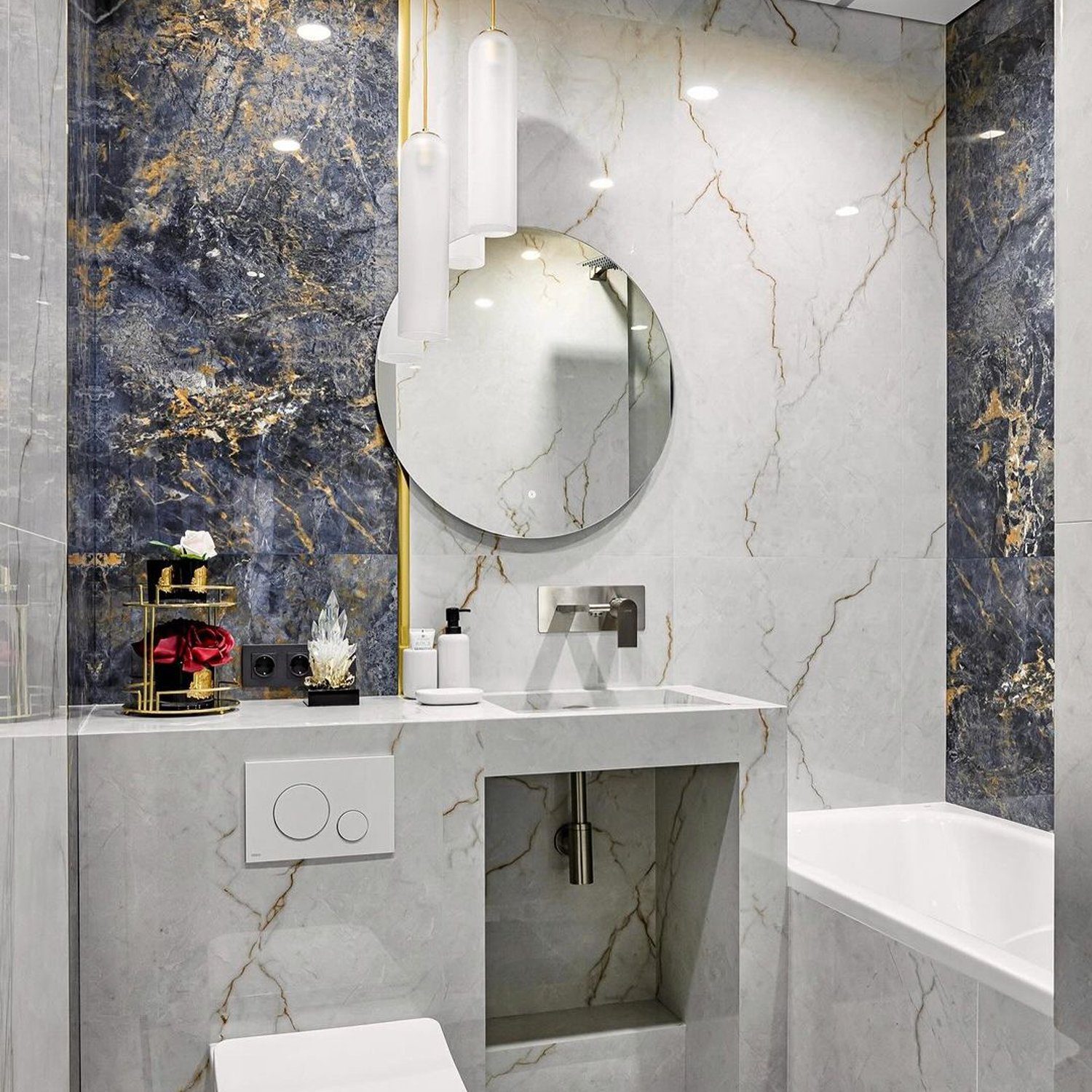 Luxurious marble bathroom design