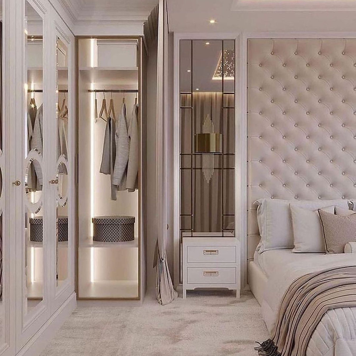 Elegant Bedroom with Walk-In Closet