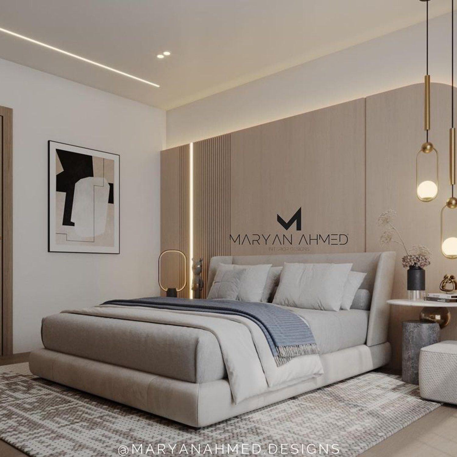 Elegant Bedroom Design by Maryan Ahmed