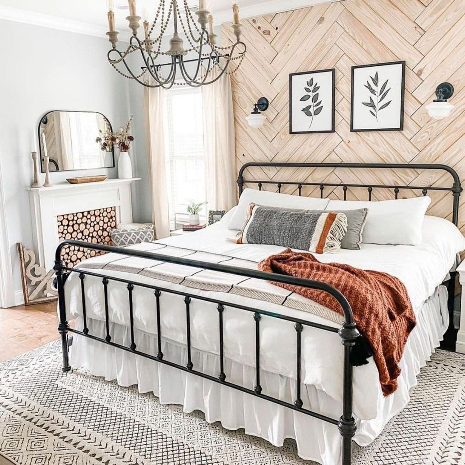 Cozy bedroom with a rustic touch